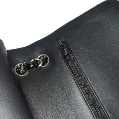 Black Chanel Jumbo Classic Patent Double Flap Shoulder Bag