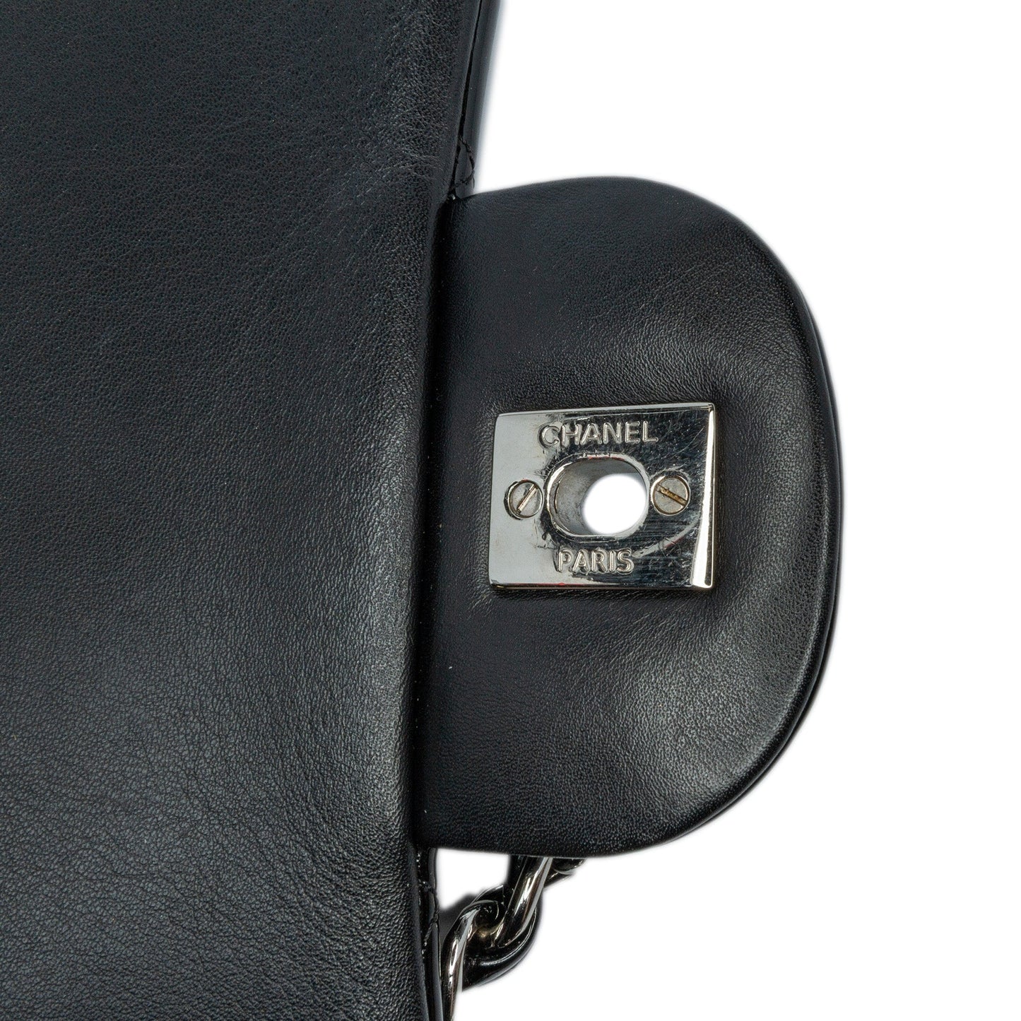 Black Chanel Jumbo Classic Patent Double Flap Shoulder Bag