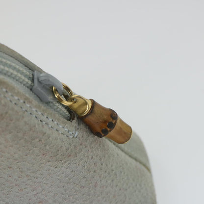 GUCCI Bamboo Hand Bag Suede 2way Light Blue 007 2865 0231  59001
