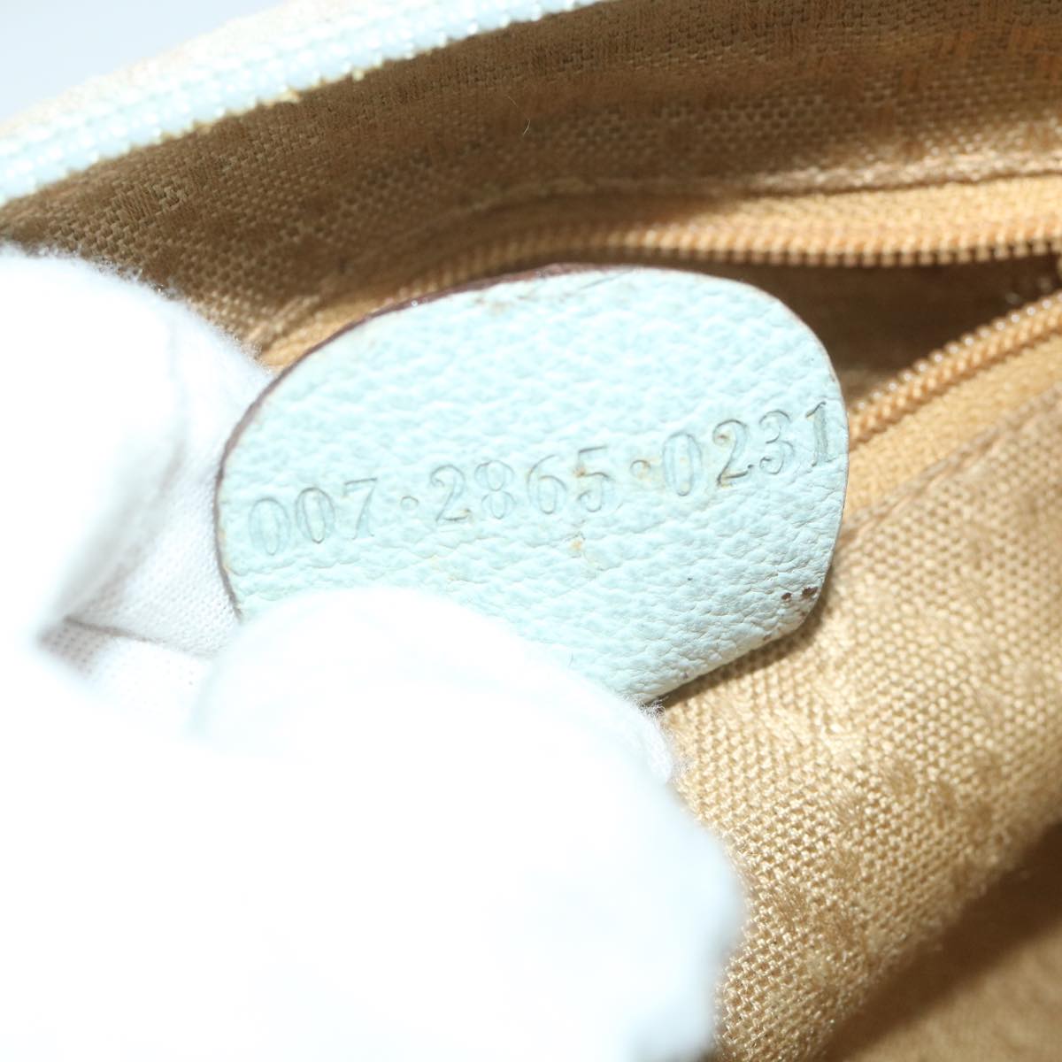 GUCCI Bamboo Hand Bag Suede 2way Light Blue 007 2865 0231  59001