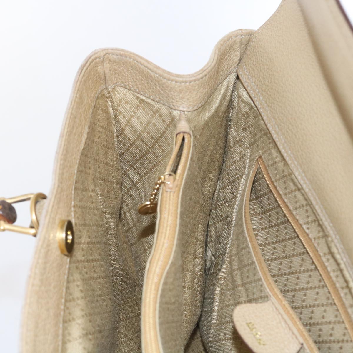 GUCCI Bamboo Shoulder Bag Suede 2way Beige 002 123 0322  59066