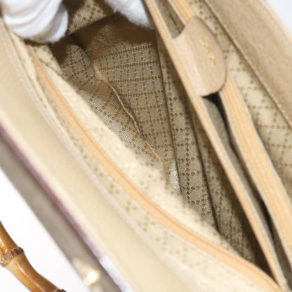 GUCCI Bamboo Shoulder Bag Suede 2way Beige 002 123 0322  59066