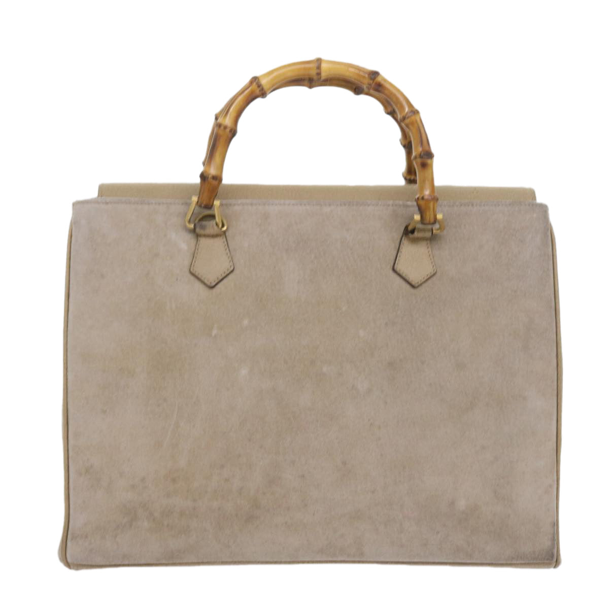 GUCCI Bamboo Shoulder Bag Suede 2way Beige 002 123 0322  59066