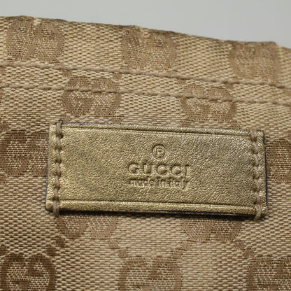 GUCCI GG Canvas Sherry Line Tote Bag Beige Gold pink 189669  59074