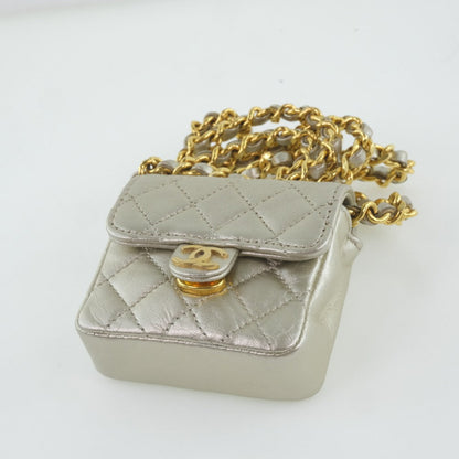 Chanel Quilted Leather Micro Crossbody Bag Leather Crossbody Bag in New Condition