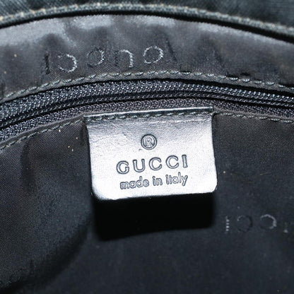 GUCCI Bamboo Hand Bag Nylon Black  59240