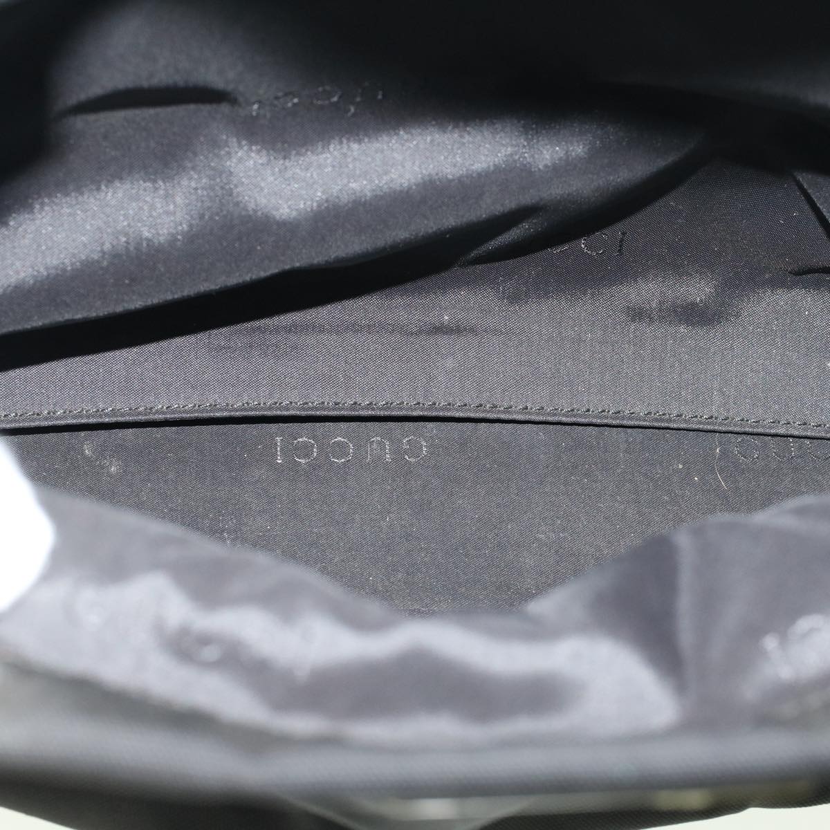 GUCCI Bamboo Hand Bag Nylon Black  59240