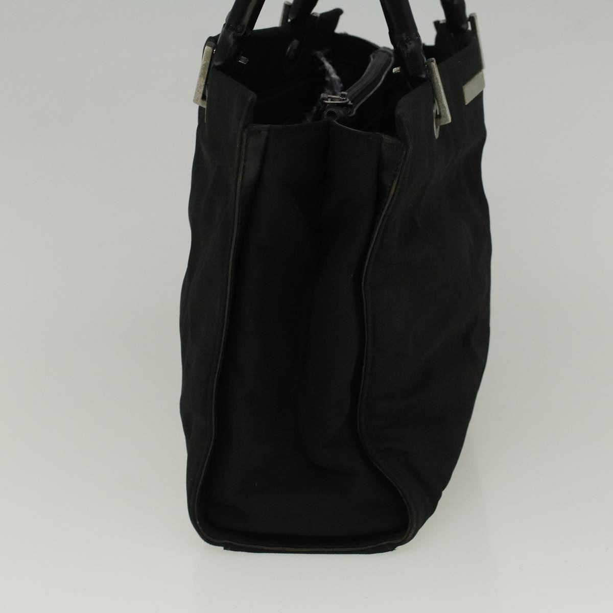 GUCCI Bamboo Hand Bag Nylon Black  59240