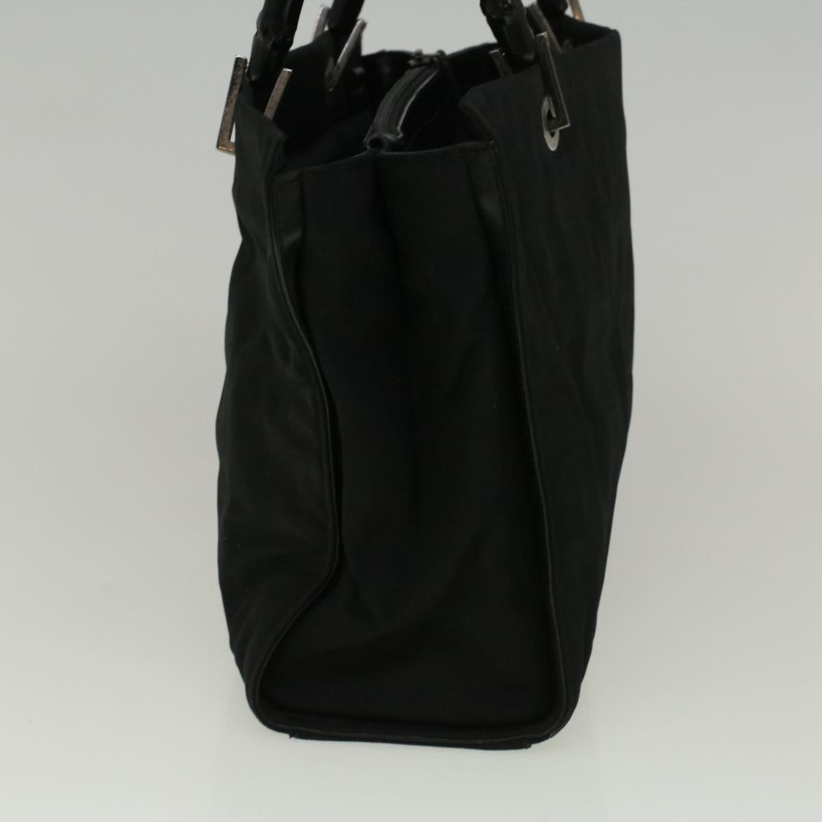 GUCCI Bamboo Hand Bag Nylon Black  59240