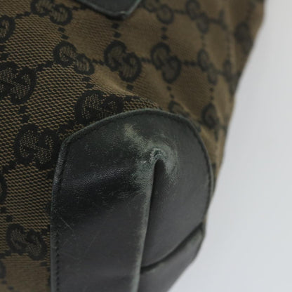 GUCCI GG Canvas Tote Bag Black Brown 019 0402 3754  59460