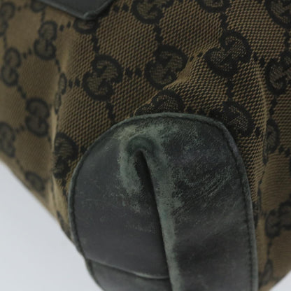 GUCCI GG Canvas Tote Bag Black Brown 019 0402 3754  59460