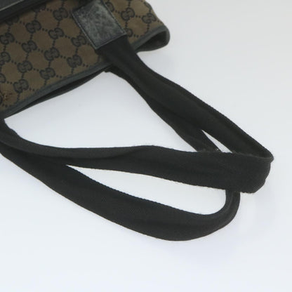 GUCCI GG Canvas Tote Bag Black Brown 019 0402 3754  59460