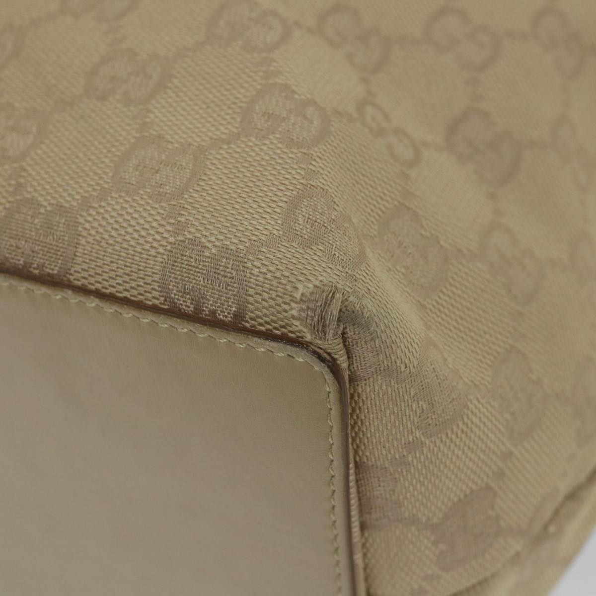 GUCCI GG Canvas Tote Bag Beige 31243  59464