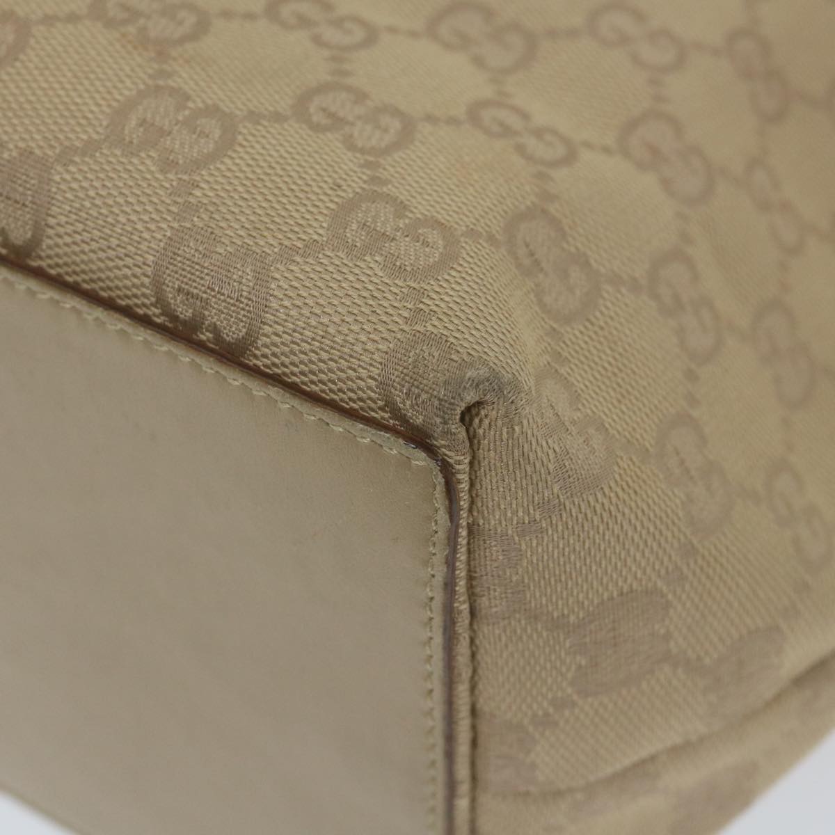 GUCCI GG Canvas Tote Bag Beige 31243  59464