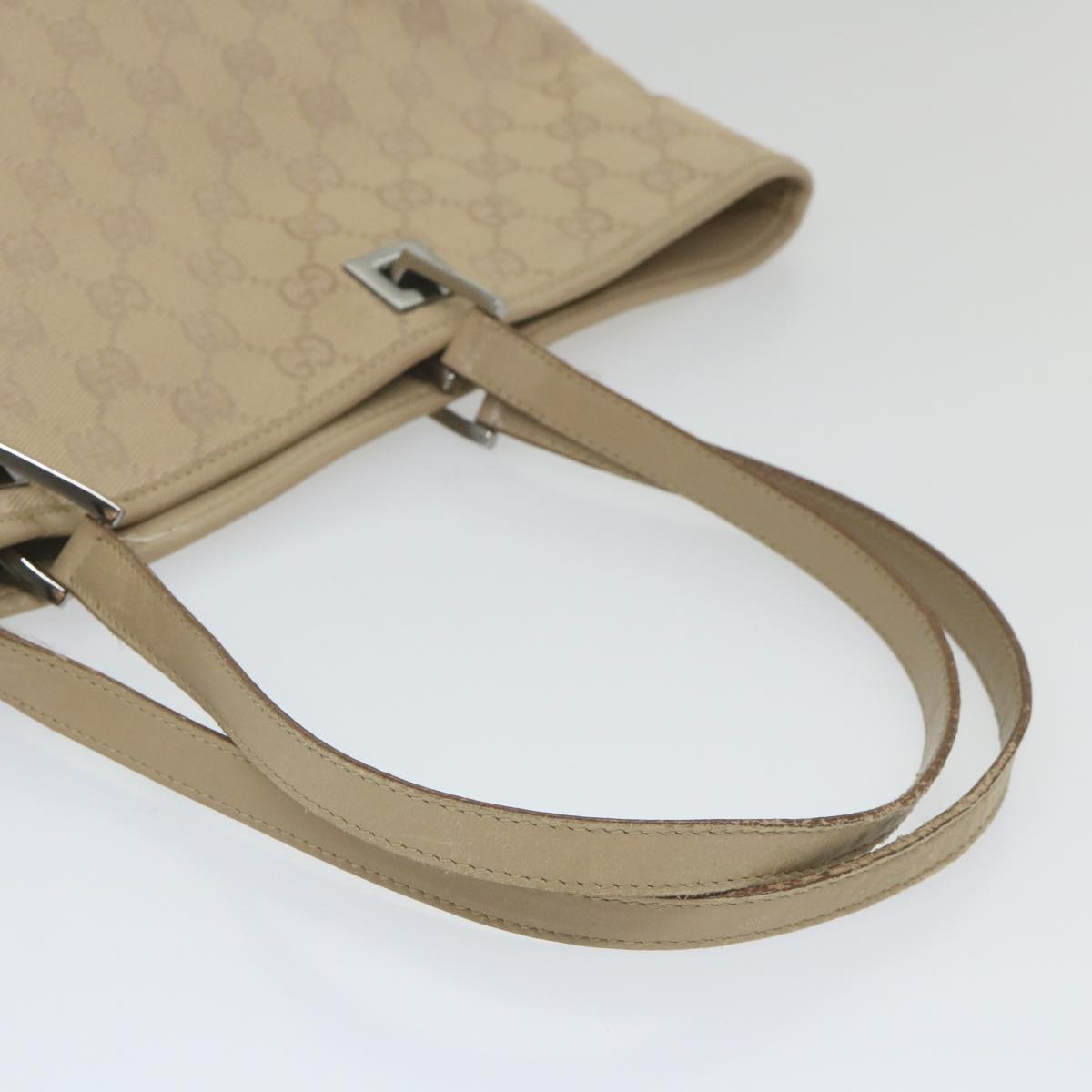 GUCCI GG Canvas Tote Bag Beige 31243  59464