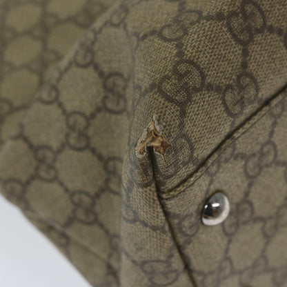 GUCCI GG Supreme Tote Bag PVC Leather Beige 114595  59553