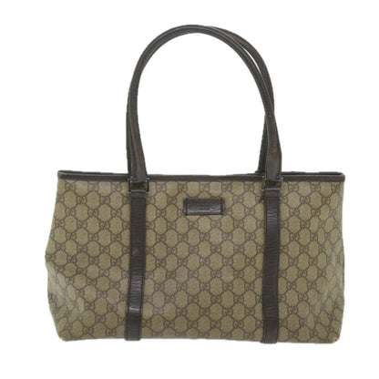 GUCCI GG Supreme Tote Bag PVC Leather Beige 114595  59553