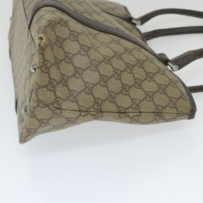 GUCCI GG Supreme Tote Bag PVC Leather Beige 114595  59553