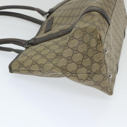 GUCCI GG Supreme Tote Bag PVC Leather Beige 114595  59553