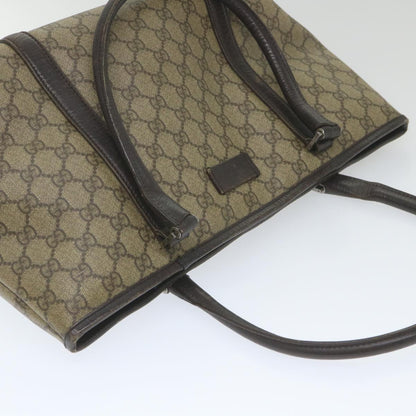 GUCCI GG Supreme Tote Bag PVC Leather Beige 114595  59553