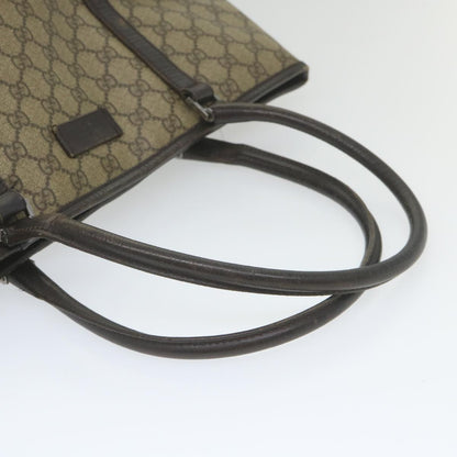 GUCCI GG Supreme Tote Bag PVC Leather Beige 114595  59553