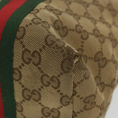 GUCCI GG Canvas Web Sherry Line Tote Bag Beige Red Green 137396  59566