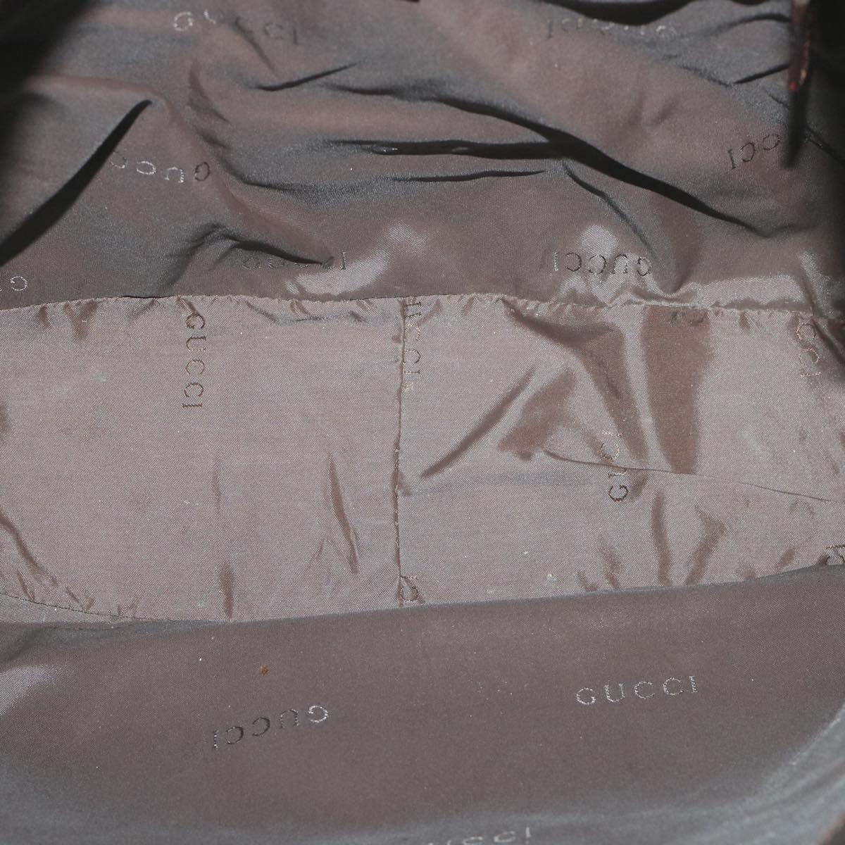 GUCCI Bamboo Shoulder Bag Nylon 2way Black 001 1577 3444  59567