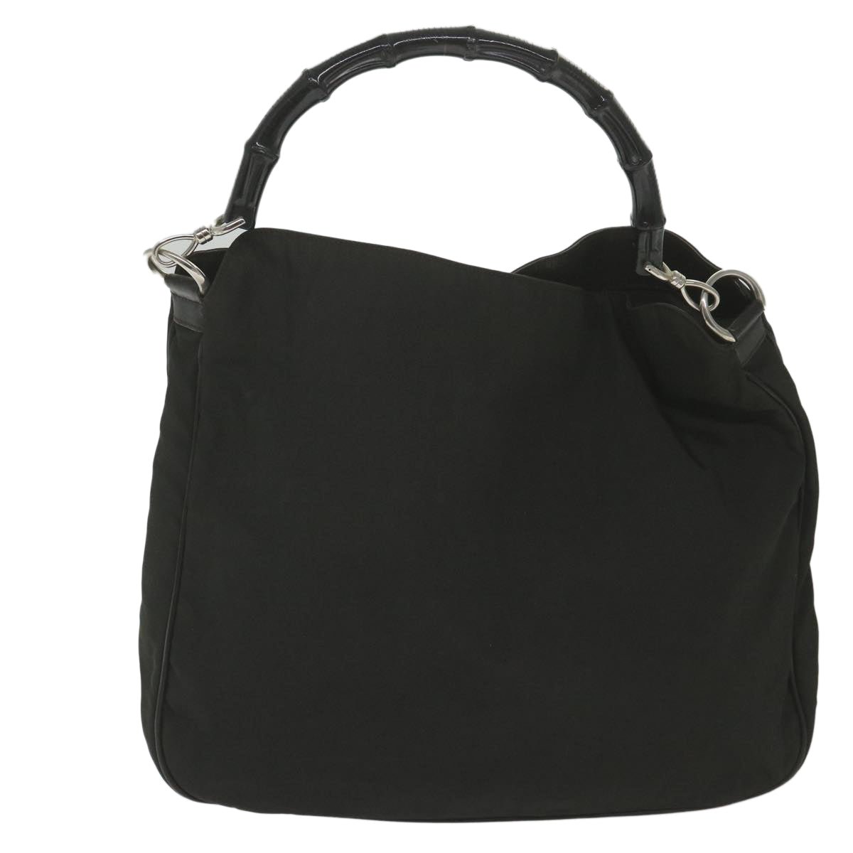 GUCCI Bamboo Shoulder Bag Nylon 2way Black 001 1577 3444  59567