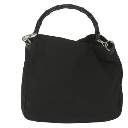 GUCCI Bamboo Shoulder Bag Nylon 2way Black 001 1577 3444  59567