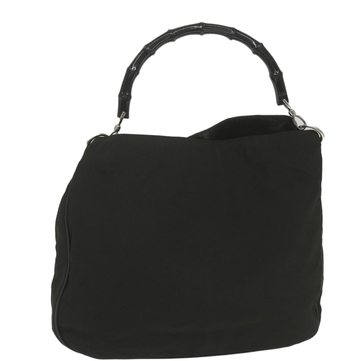GUCCI Bamboo Shoulder Bag Nylon 2way Black 001 1577 3444  59567
