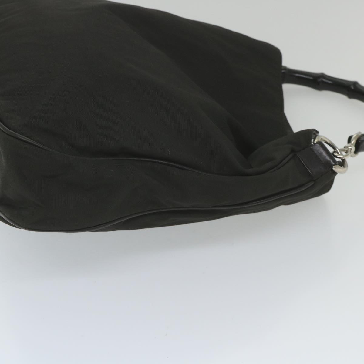GUCCI Bamboo Shoulder Bag Nylon 2way Black 001 1577 3444  59567