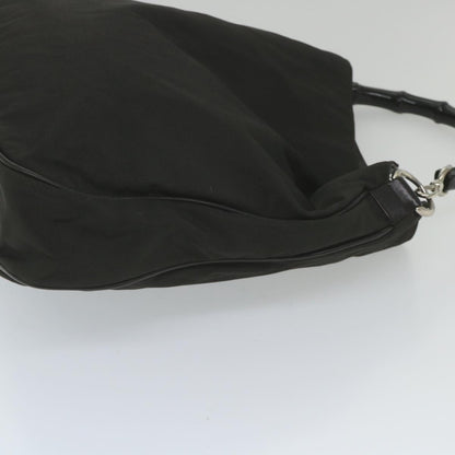 GUCCI Bamboo Shoulder Bag Nylon 2way Black 001 1577 3444  59567