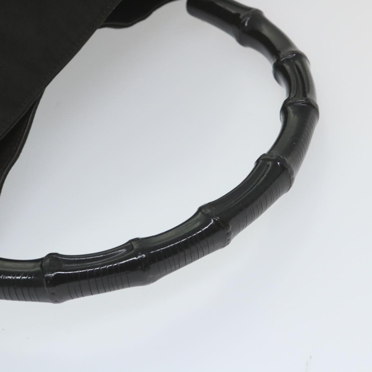 GUCCI Bamboo Shoulder Bag Nylon 2way Black 001 1577 3444  59567