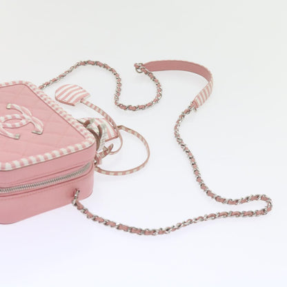 CHANEL Matelasse Chain Shoulder Bag Caviar Skin Wine Red CC 59605A