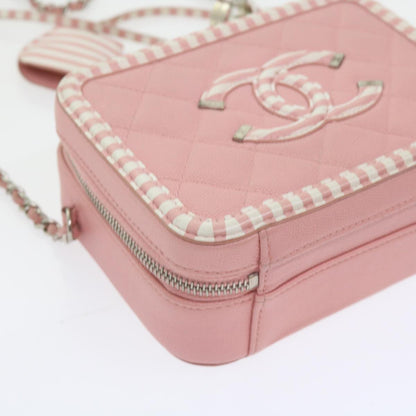 CHANEL Matelasse Chain Shoulder Bag Caviar Skin Wine Red CC 59605A