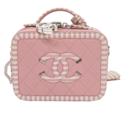 CHANEL Matelasse Chain Shoulder Bag Caviar Skin Wine Red CC 59605A