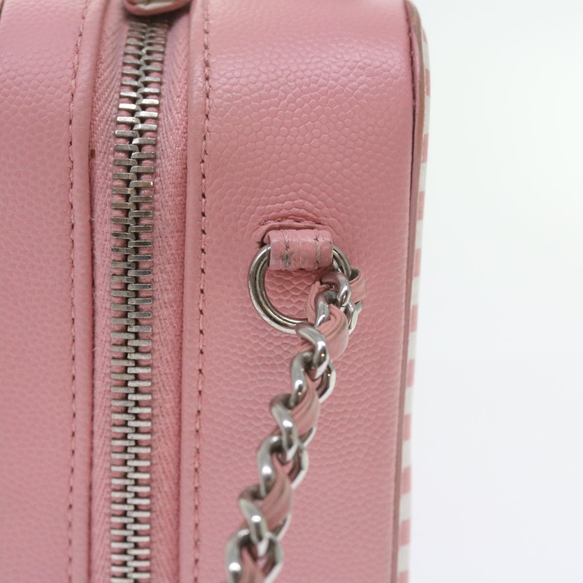 CHANEL Matelasse Chain Shoulder Bag Caviar Skin Wine Red CC 59605A