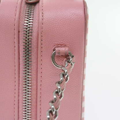 CHANEL Matelasse Chain Shoulder Bag Caviar Skin Wine Red CC 59605A