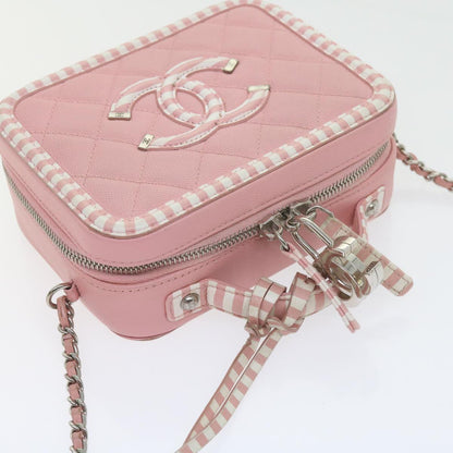 CHANEL Matelasse Chain Shoulder Bag Caviar Skin Wine Red CC 59605A