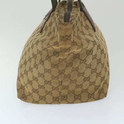 GUCCI GG Canvas Web Sherry Line Tote Bag Beige Red Green 131230  59707
