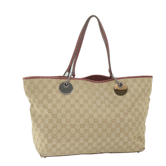 GUCCI GG Canvas Tote Bag Beige 120838  59708