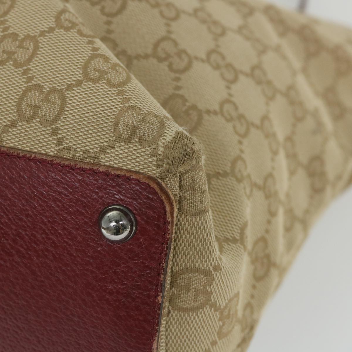 GUCCI GG Canvas Tote Bag Beige 120838  59708