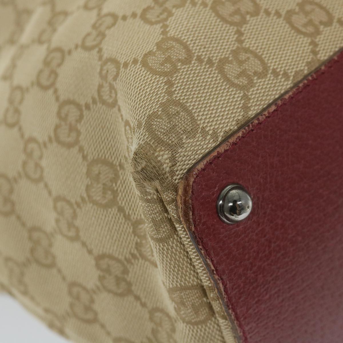 GUCCI GG Canvas Tote Bag Beige 120838  59708