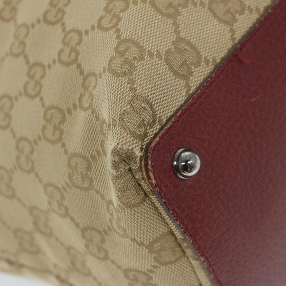 GUCCI GG Canvas Tote Bag Beige 120838  59708