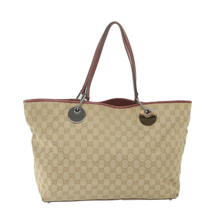 GUCCI GG Canvas Tote Bag Beige 120838  59708