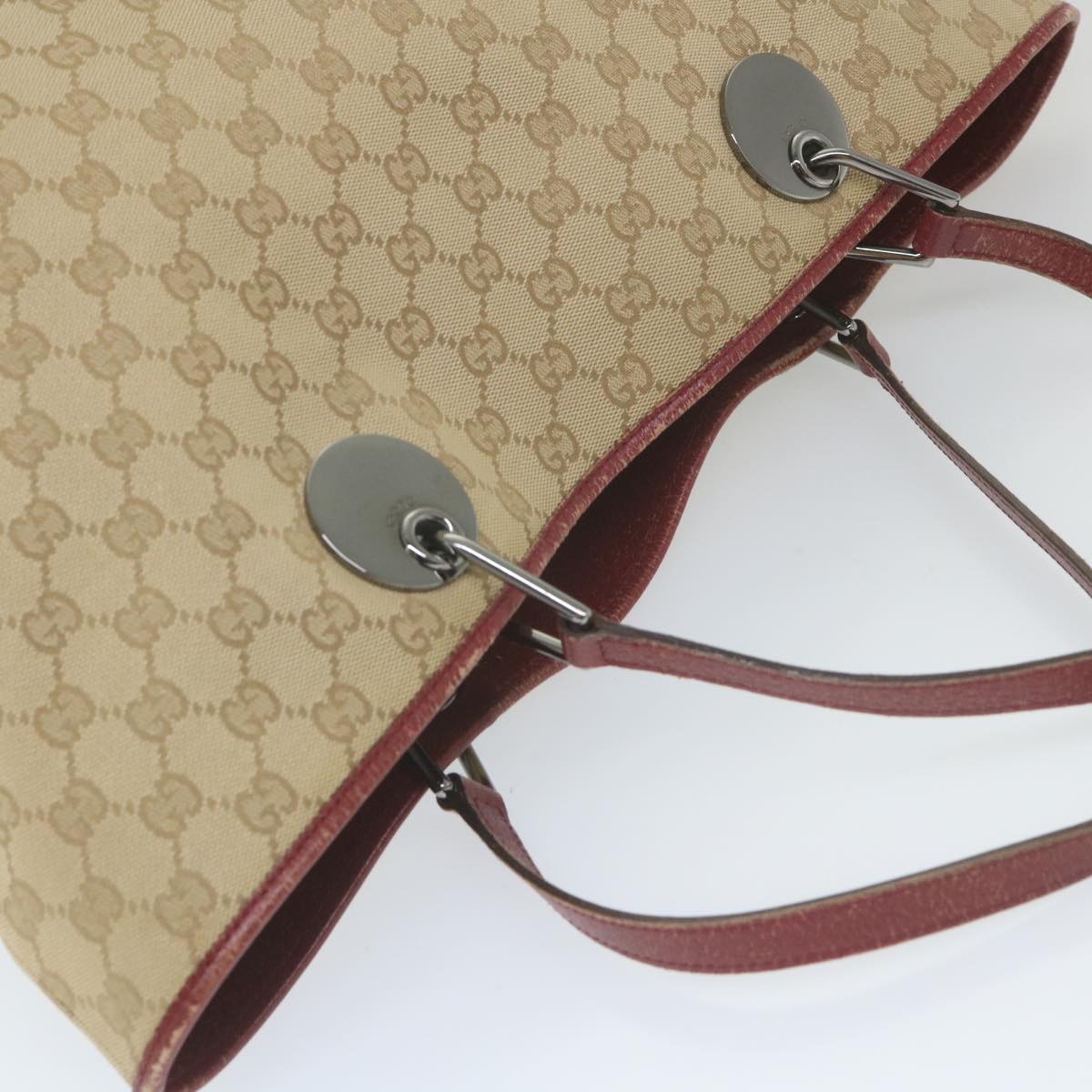 GUCCI GG Canvas Tote Bag Beige 120838  59708