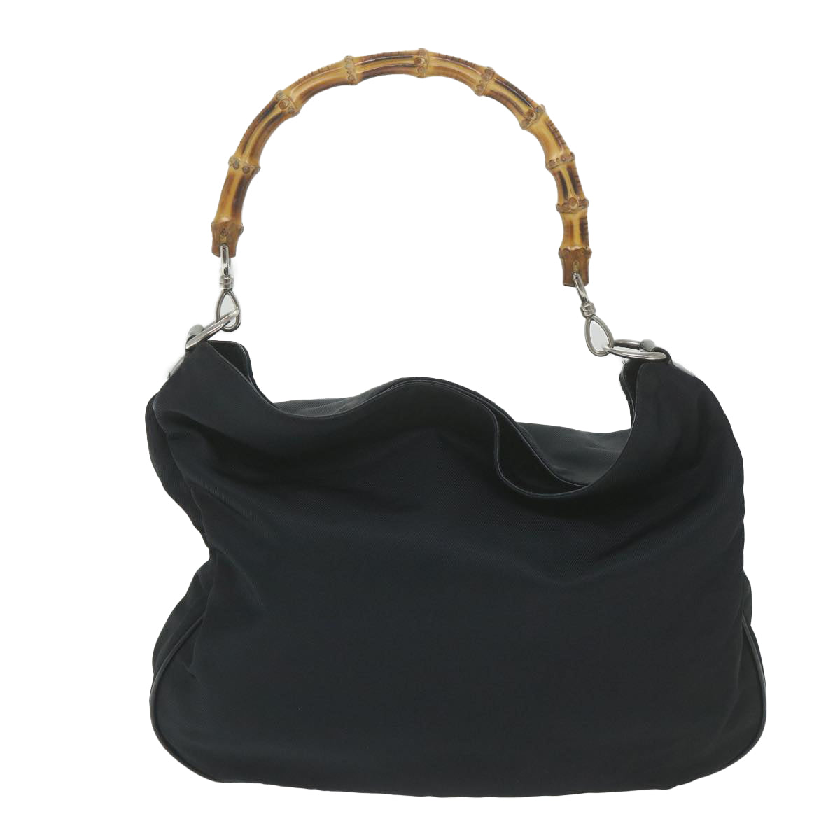 GUCCI Bamboo Shoulder Bag Nylon 2way Black 001 1705 1577  59710