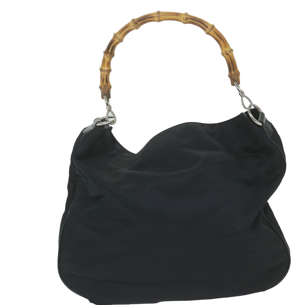 GUCCI Bamboo Shoulder Bag Nylon 2way Black 001 1705 1577  59710