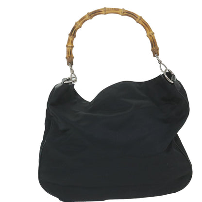 GUCCI Bamboo Shoulder Bag Nylon 2way Black 001 1705 1577  59710