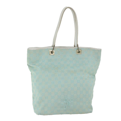 GUCCI GG Canvas Tote Bag Light Blue 0021098  59713
